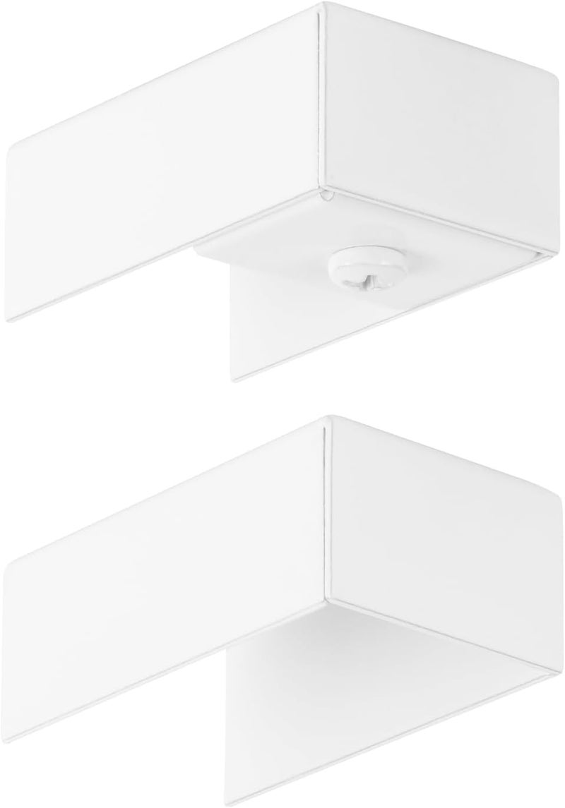 Curtain Track End Caps - Set of 2 - Includes 1 Easy-Add End Cap and 1 End Cap (Pure White)